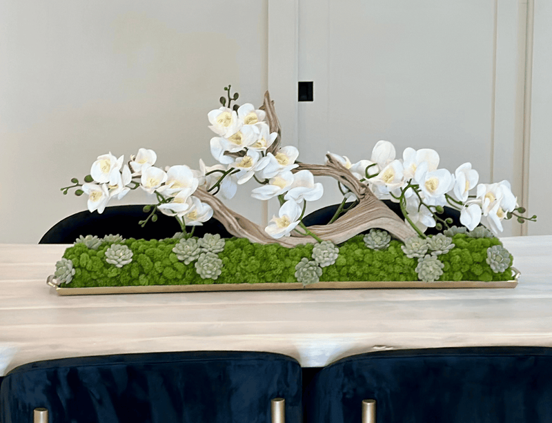 Orchids & Driftwood on Livingston Tray
